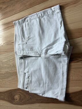 7 For All Mankind White Denim Shorts
